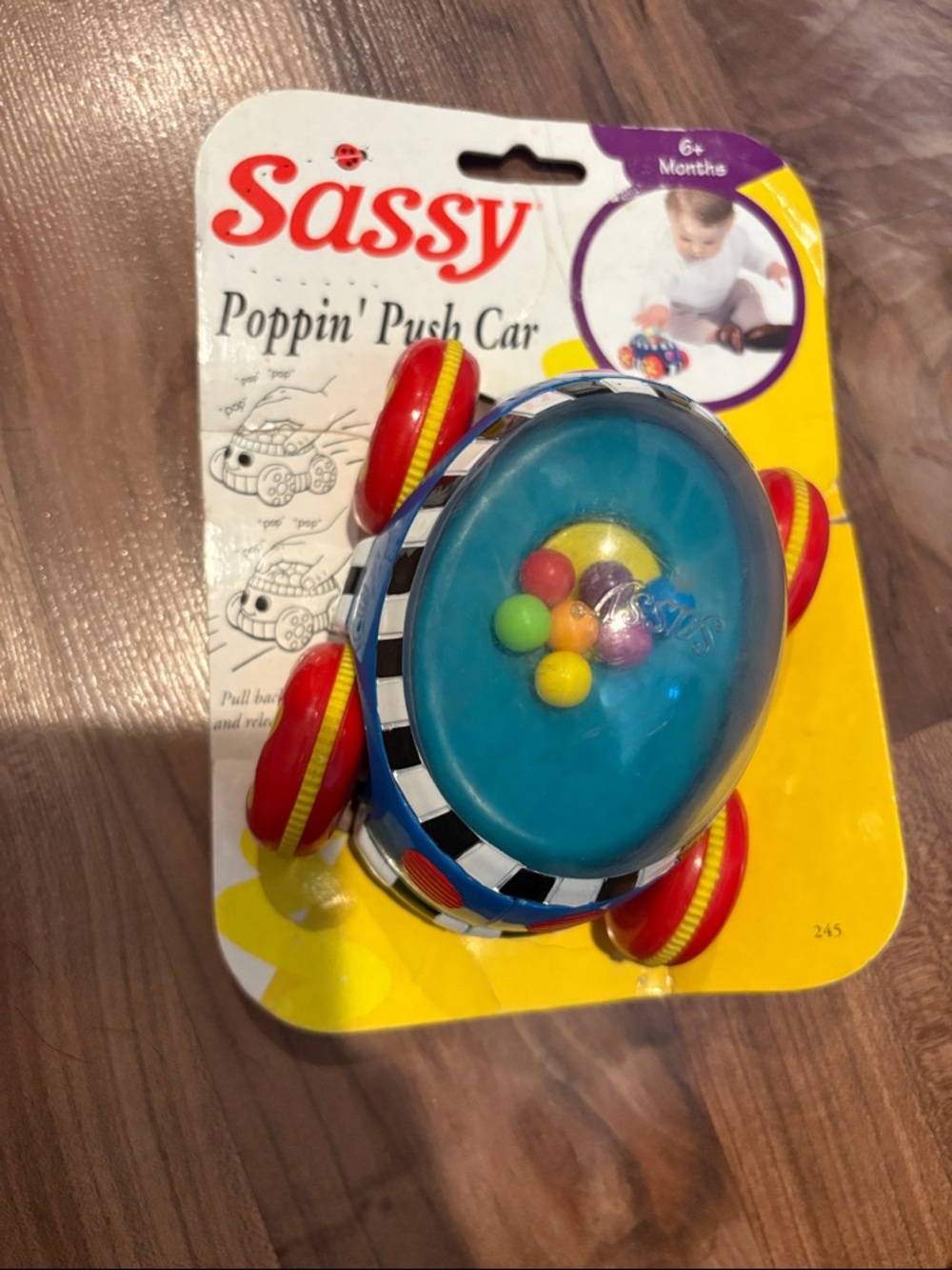 New! Sassy popping’ push car, 2003